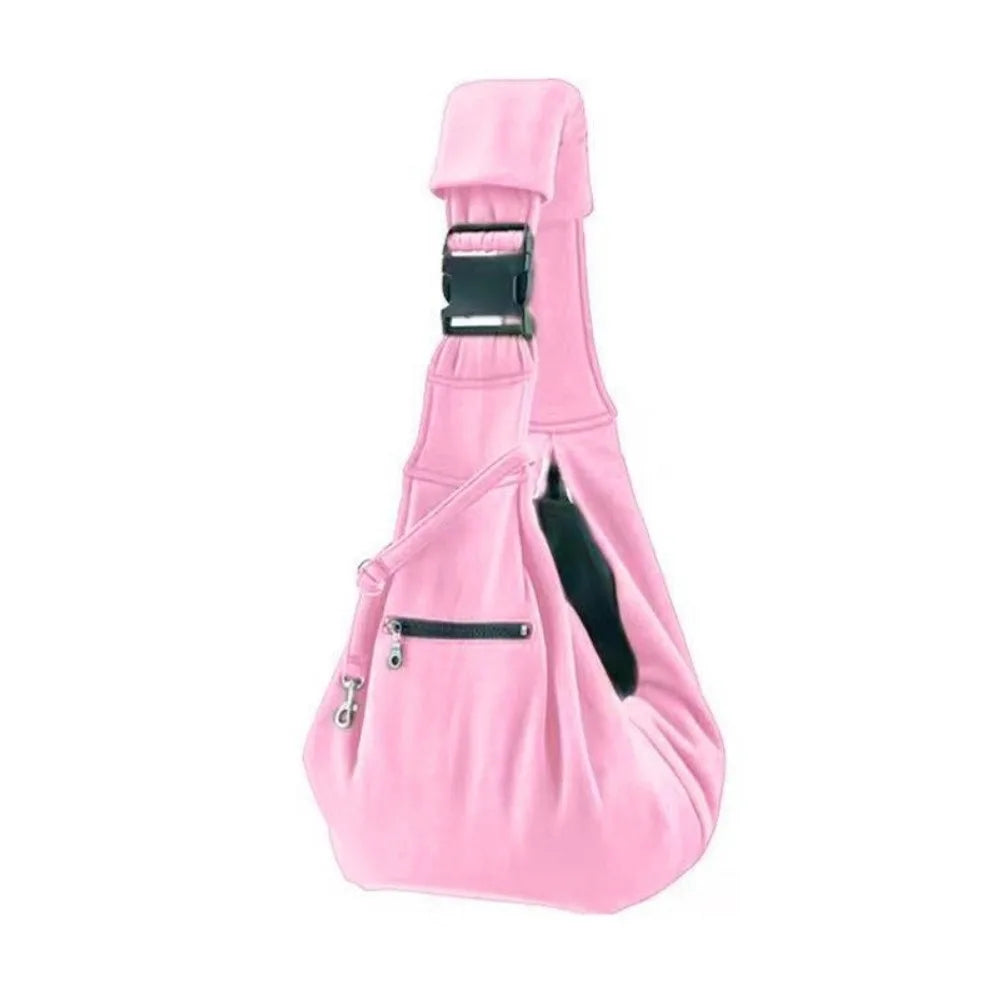 Double-Sided Pet Crossbody Carrier Bag (Large Capacity, Safety Harness)