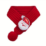 Pet Christmas Knitted Scarf (Snowman, Elk & Santa Designs)