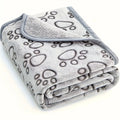 Fluffy Cartoon Print Pet Blanket — Soft Cotton Mat for Cats & Dogs