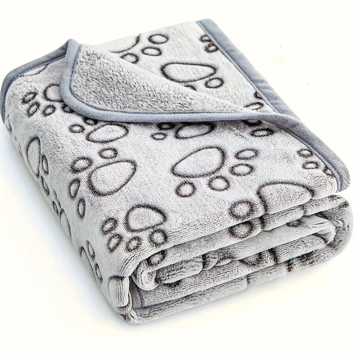 Fluffy Cartoon Print Pet Blanket — Soft Cotton Mat for Cats & Dogs