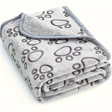 Fluffy Cartoon Print Pet Blanket — Soft Cotton Mat for Cats & Dogs