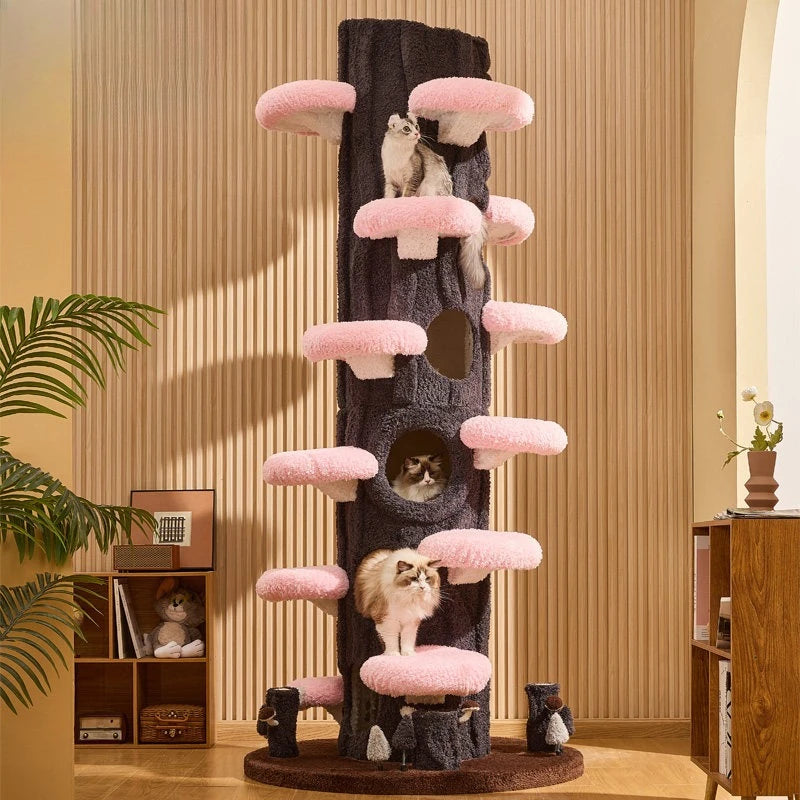 Floor-to-Ceiling Cat Tree with Jumping Platforms