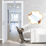 Door-Hanging Retractable Cat Teaser — 3 Catnip Mice, No Batteries
