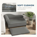 Elevated Dog Bed with Hidden Storage & Soft Cushion, Gray