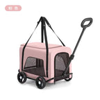 Portable Lightweight Foldable Pet Hand Cart for Small Dogs, Cats & Teddy Breeds