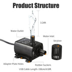 Mini Brushless Submersible Water Pump (DC5V, Ultra-Quiet, Fountain & Aquarium)