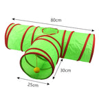 Christmas Cat Tunnel Toy — Foldable Crinkle Play Tube