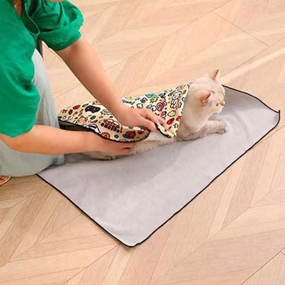 Self-Adhesive Cat Restraint Wrap — Anti-Bite Grooming & Nail Trim Bag
