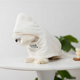Cotton Pet Bath Towel Robe with Hood — Quick-Drying Wrap