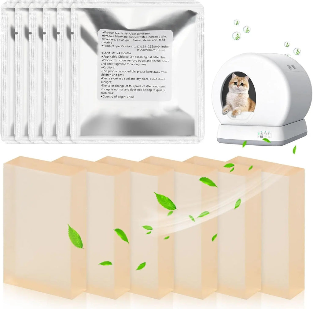 6-Pack Floral Deodorizer Gel — Long-Lasting Odor Neutralizer for Meowant Self-Cleaning Litter Boxes