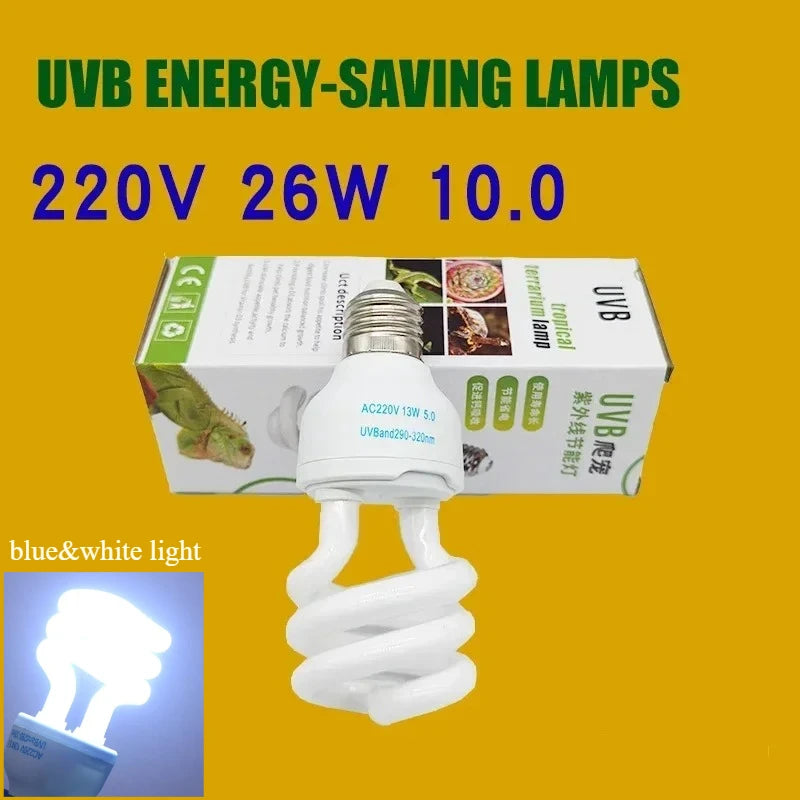 UVB Reptile Basking Lamp — Calcium & Vitamin D Light, 5.0/10.0/15.0