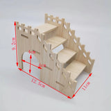 Wooden Multi-Room Hamster Maze House — Modular Habitat & Ladder Set