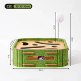 Interactive Cat Puzzle Maze Box — Hole-Digging Ball Game with Bell