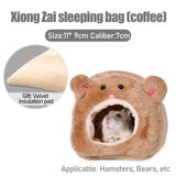 Hanging Cage House Bed — Warm Linen Nest for Guinea Pigs & Hamsters