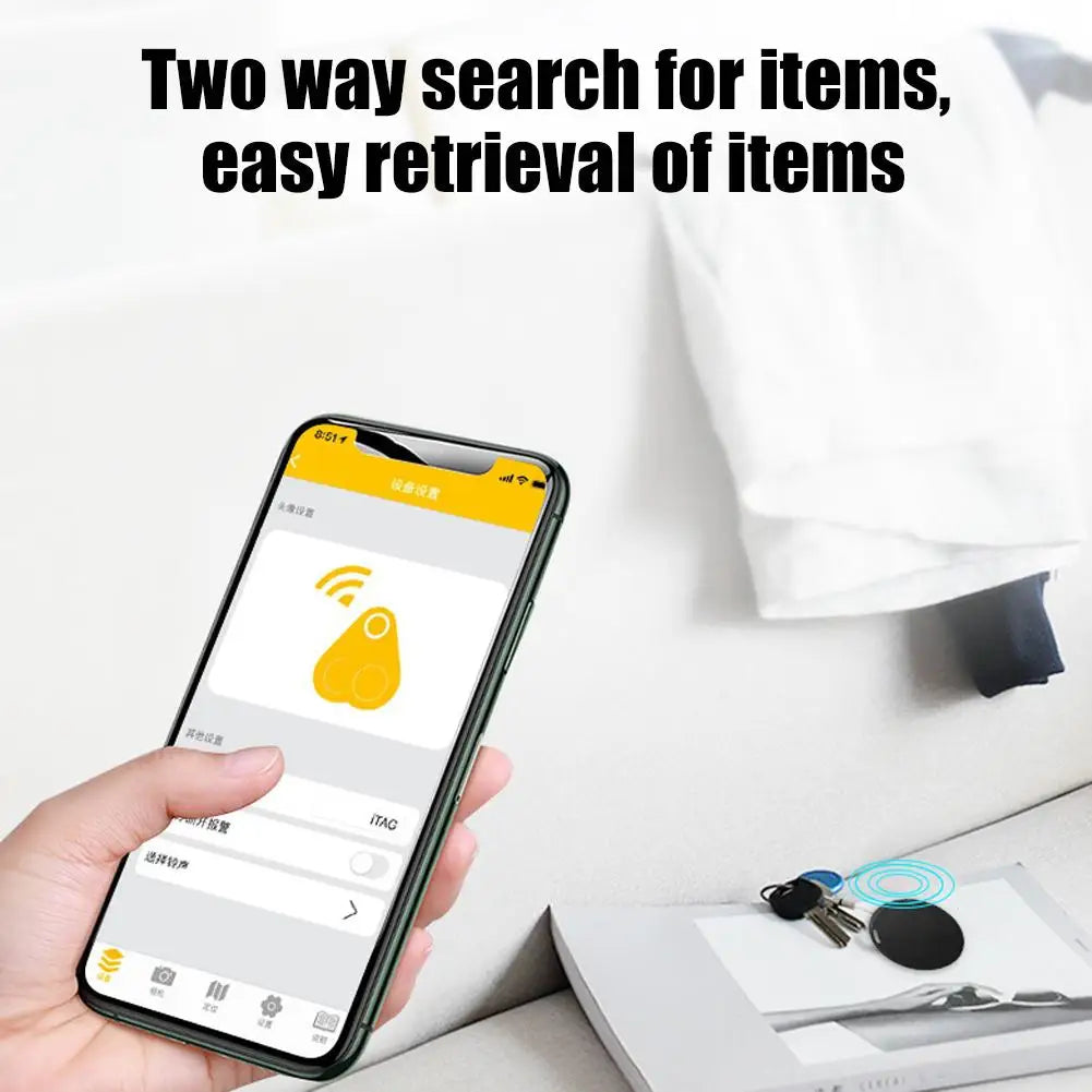 Mini Bluetooth GPS Anti-Loss Alarm Keychain Tracker for Pets, Kids & Wallets