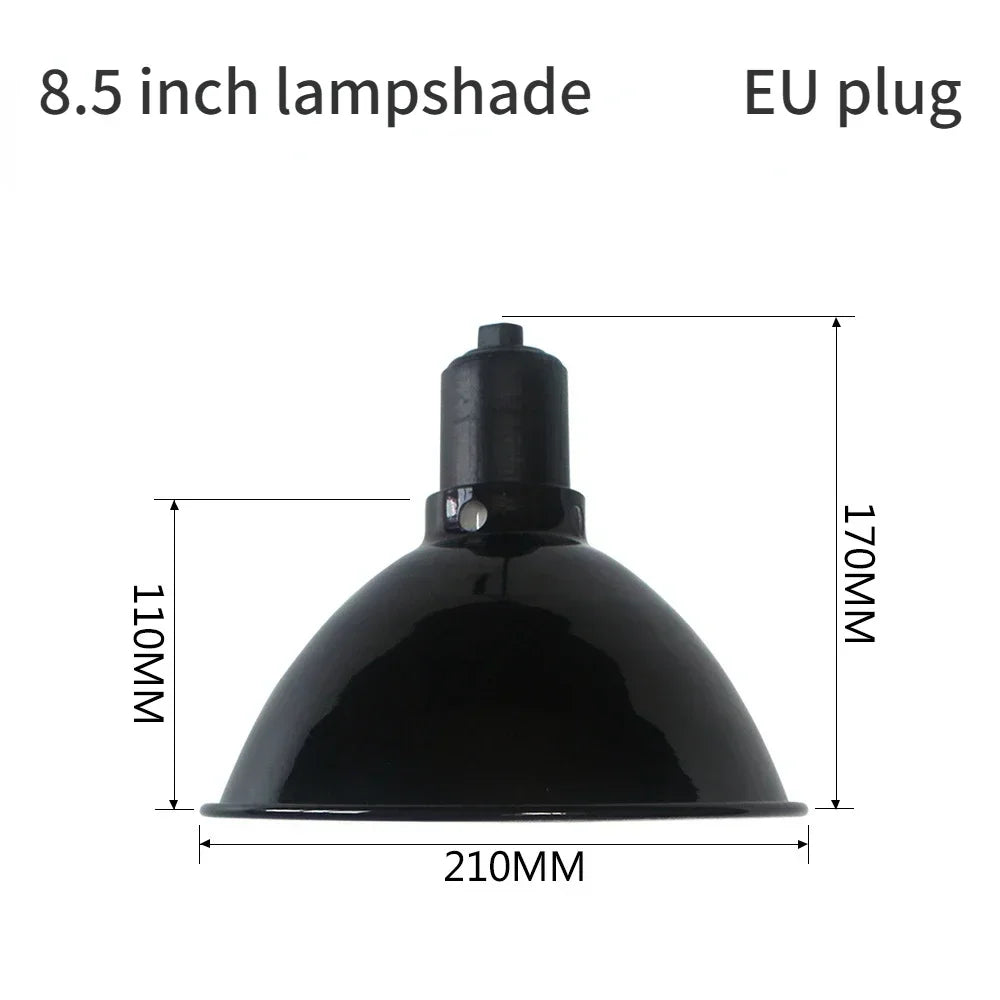 Deep Dome Reptile Lamp Fixture — Anti-Scald Protective Shade, 5.5"–10"