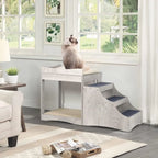 Multi-Tier Pet Bed with Removable Steps & Scratch Pad