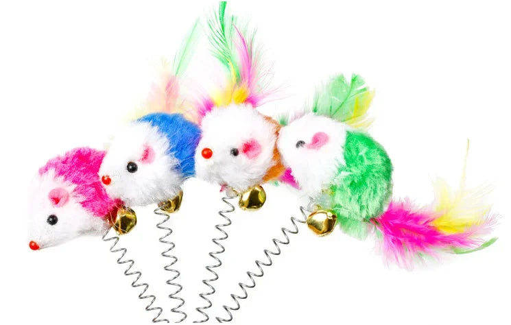 Cartoon Feather Wand Cat Toy with Bell