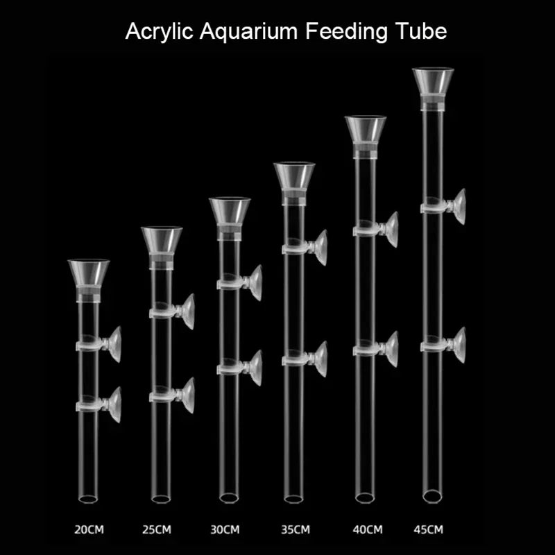 Acrylic Aquarium Shrimp Feeding Dish & Tube (Transparent, Snail & Shrimp)
