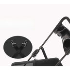Foldable 4-Wheel Pet Pushchair Stroller with Mesh & Cup Holder for Dogs & Cats