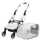 Lightweight Foldable Detachable Transparent Pet Stroller with Outdoor Walking Cart for Small & Medium Dogs