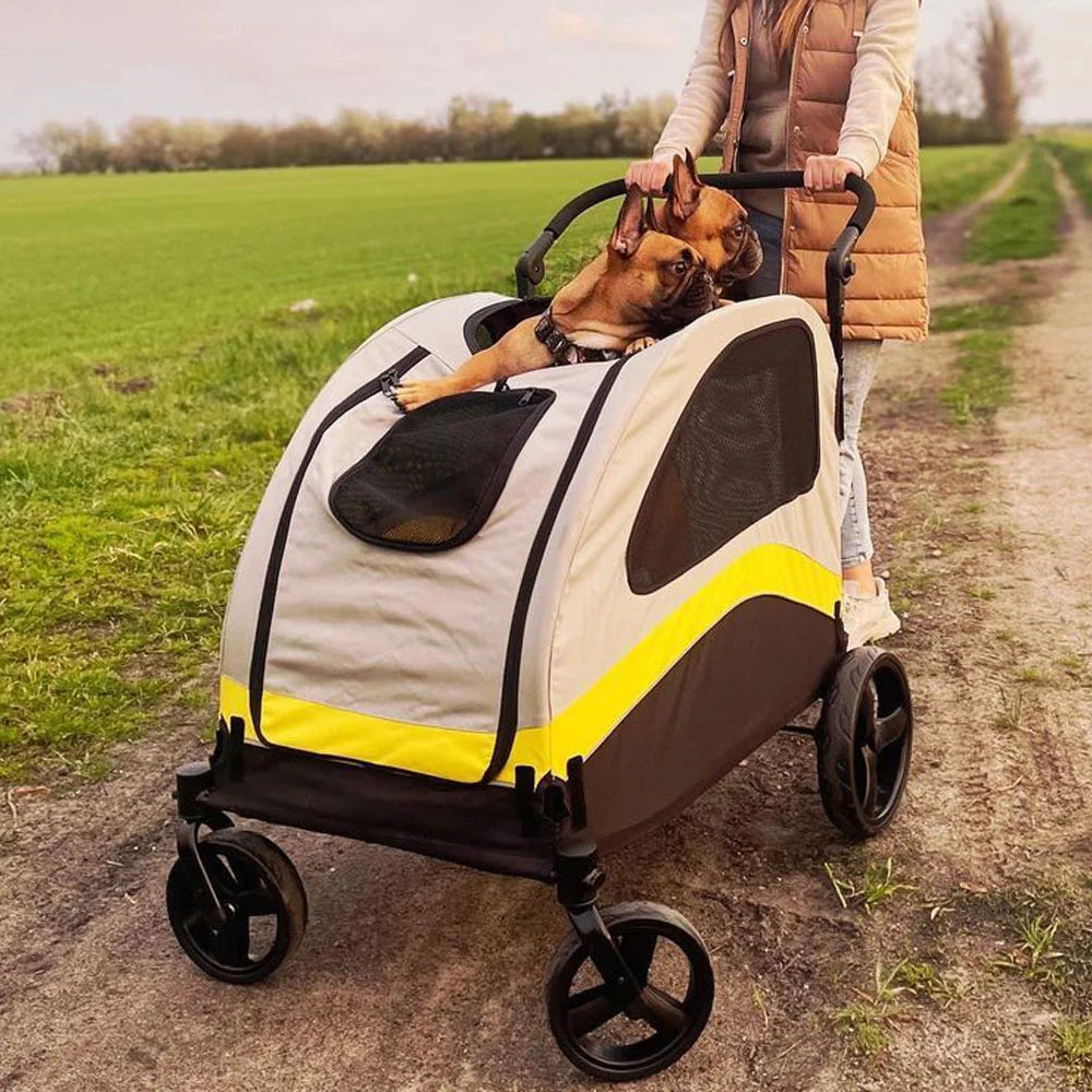Premium 4-Wheel Dog Pram & Jogger Wagon Stroller for Small, Medium & Large Dogs