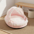 Princess-Style Semi-Enclosed Cat Bed Cradle