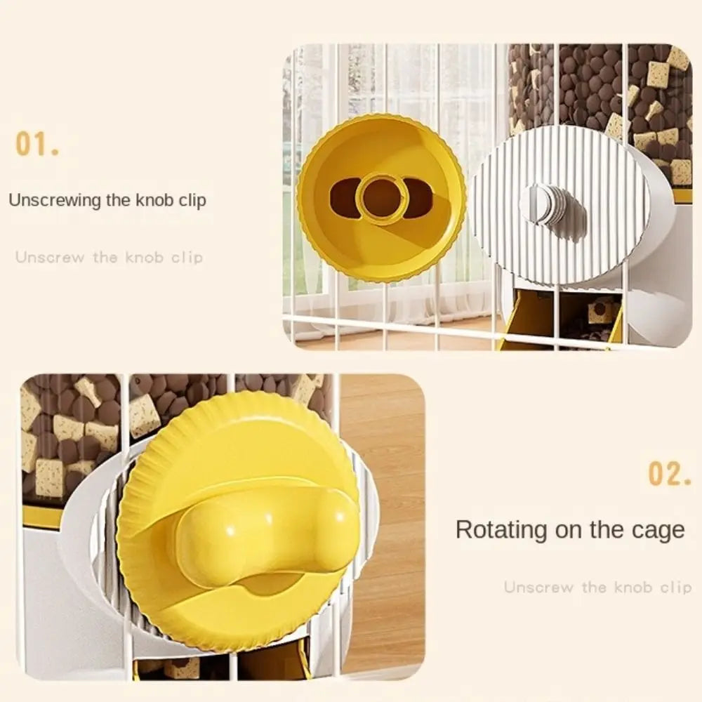 Cage-Hanging Automatic Pet Feeder (Detachable Bowl, Large Capacity)