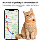 Mini GPS Pet Tracker Collar with Movement Alerts for Dogs & Cats