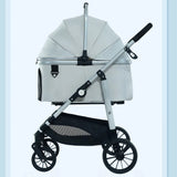 Lightweight Pet Stroller Foldable Outdoor Pet Stroller for Cats and Dogs Detachable Portable Pet Carrier High View Dog Stroller