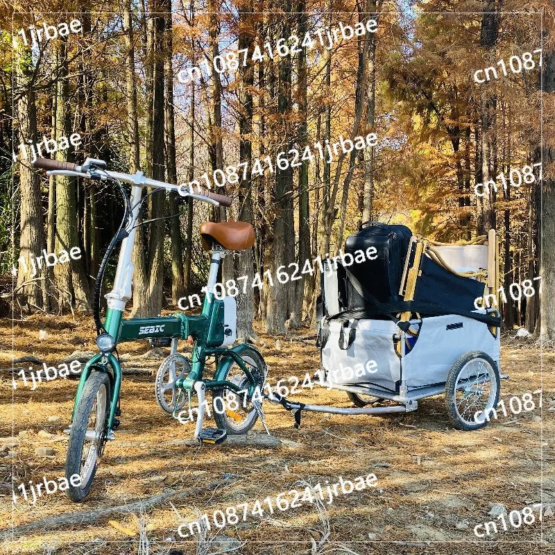 Foldable Bicycle Rear Pet Trailer — Pull-Behind Cycling Carrier for Pets & Outdoor Baggage