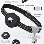 AirTag Collar Silicone Sleeve — Reflective Tracker Holder with Bell