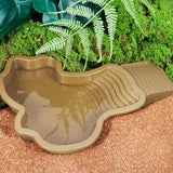 Reptile Bathing Pool with Ramp — Slip-Proof Soaking Tub for Turtles & Bearded Dragons