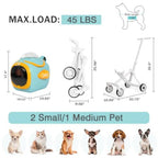 4-in-1 Space Capsule Pet Stroller with Built-In Fan & Detachable Carrier for Dogs & Cats