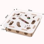 Felt Puzzle Box Cat Toy with Ball — Indoor Hunting & Exercise Puzzle for Cats