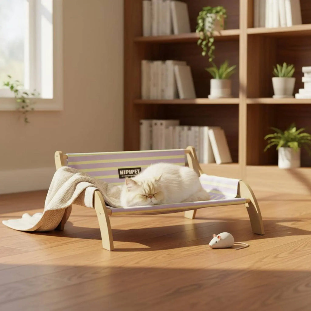 Elevated Wooden Pet Cot, Breathable & Moisture-Resistant