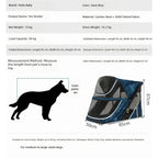 Spacious Durable Pet Stroller for Large Dogs & Multiple Cats — Outdoor Walking & Jogging Travel Cart
