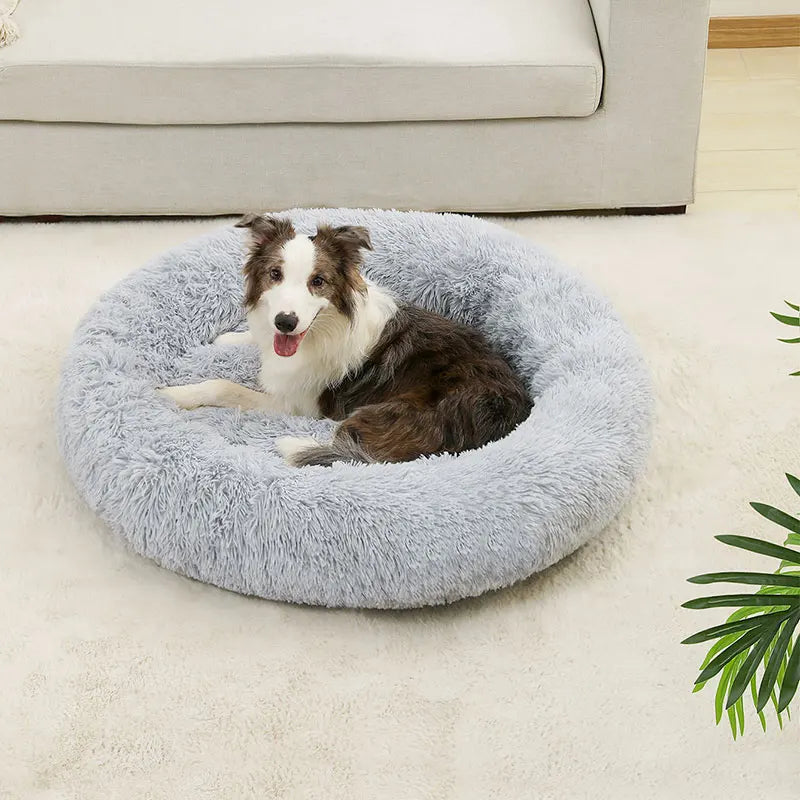 Long Plush Pet Sleeping Basket