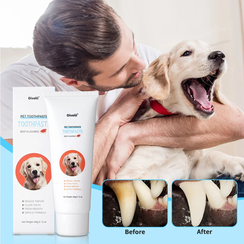 Beef Flavored Pet Toothpaste — Gentle Daily Oral Care for Dogs & Cats