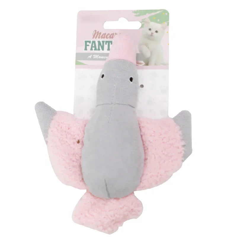 Catnip Plush Animal Cat Toy — Bite-Resistant Chew Toy, Multiple Shapes