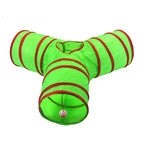 Christmas Cat Tunnel Toy — Foldable Crinkle Play Tube
