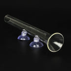 Glass Aquarium Shrimp Feeder Bowl & Tube (Transparent, Food Dish)
