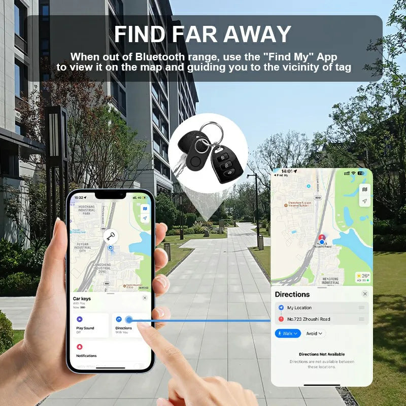IP54 Silicone Bluetooth Tracker with Find My - Dust & Water Resistant