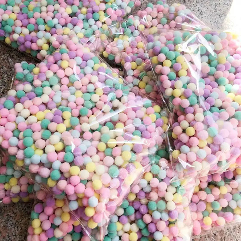 Plush Cat Puff Ball Toys — Soft Stretch Chew & Play Balls, Bulk Packs