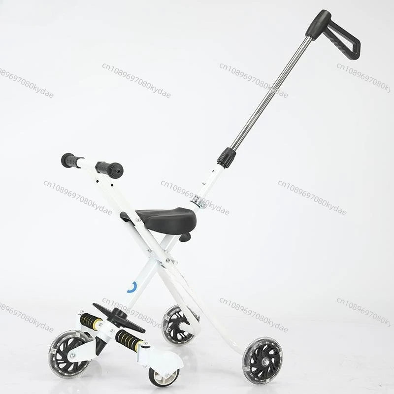 Reclining Ride-On Pet & Baby Stroller — One-Click Folding Lightweight Outdoor Travel Pushchair