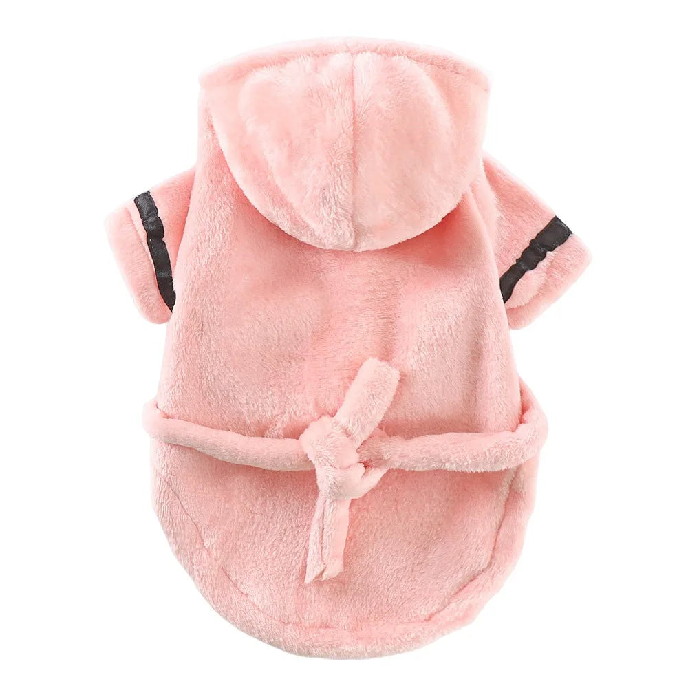 Quick-Dry Dog Bathrobe — Soft Absorbent Puppy Robe for Small to Large Dogs