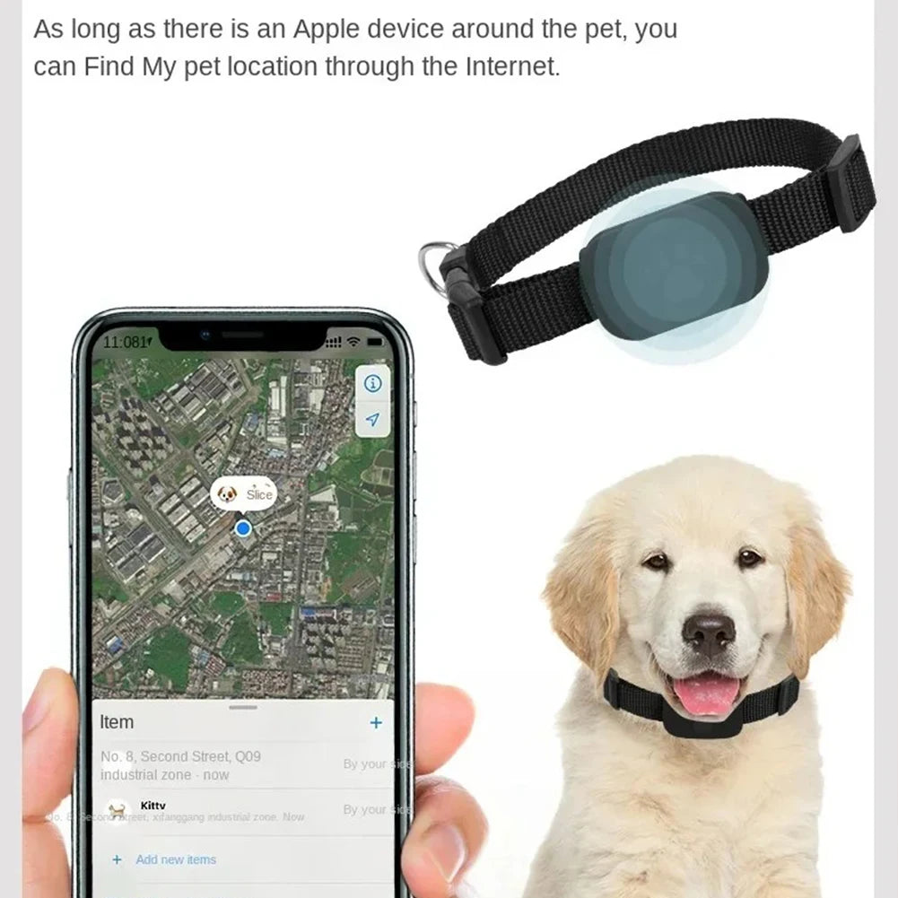 Versatile GPS Pet Tracker with Adjustable Collar for Dogs & Cats - Compact Anti-Loss