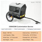 2-in-1 Pet Bicycle Trailer & Stroller with Suspension & 600D Oxford Fabric