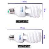 E27 UVB Calcium Lamp — 13W/26W Bulb for Tortoises & Lizards
