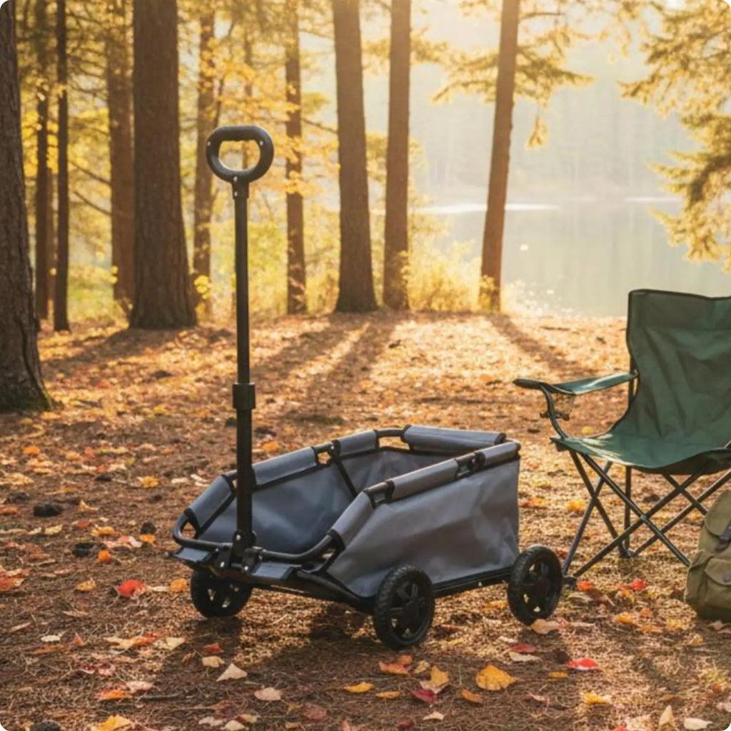 Lightweight Portable 4-Wheel Pet Pull Wagon with Adjustable Handle